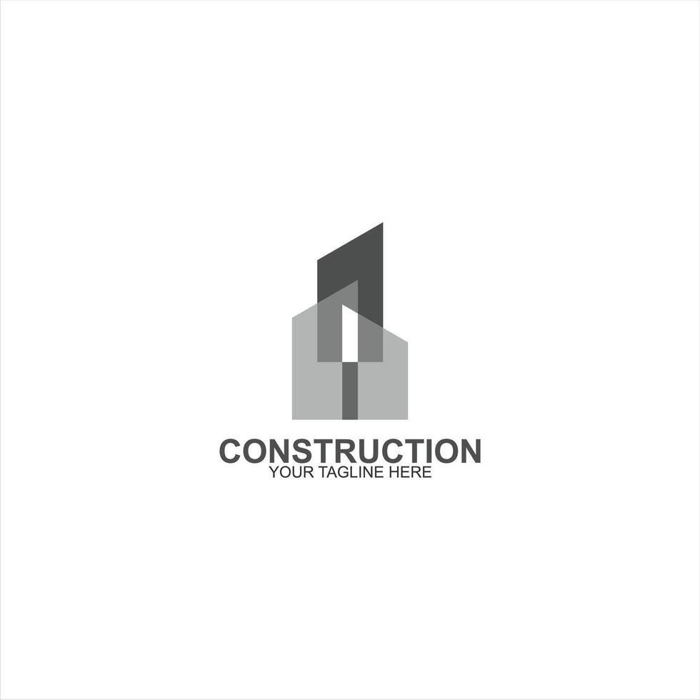 construction logo icon for building or development business with creative illustration vector
