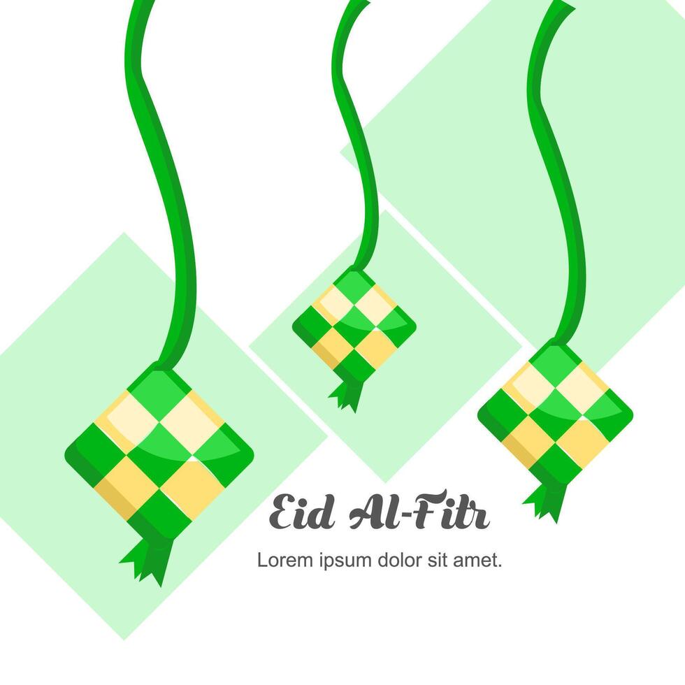 Eid al fitr background, welcoming eid al fitr greeting card vector