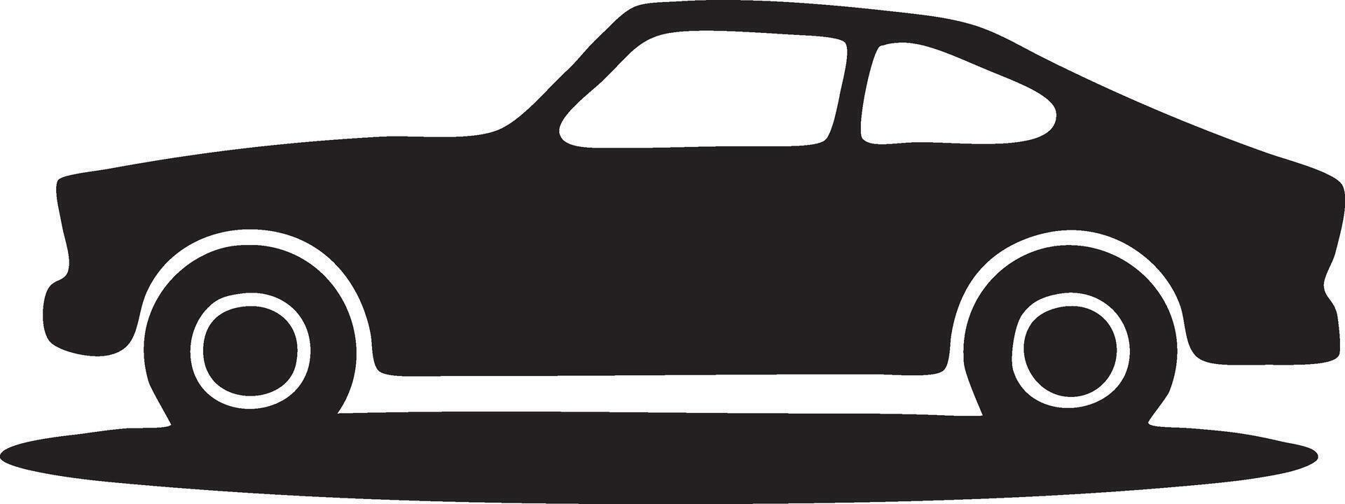 Silhouette icon of a car vector