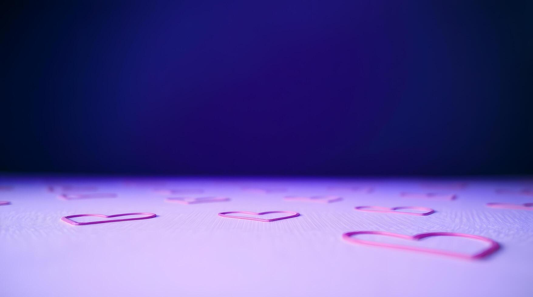 Scattered Pink Hearts A Dreamy, Low-Light Composition photo