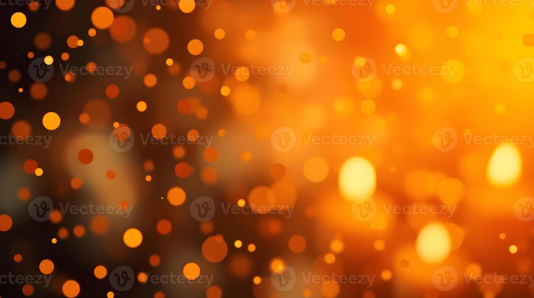 Golden Bokeh Lights Abstract Background Warm Festive Design photo