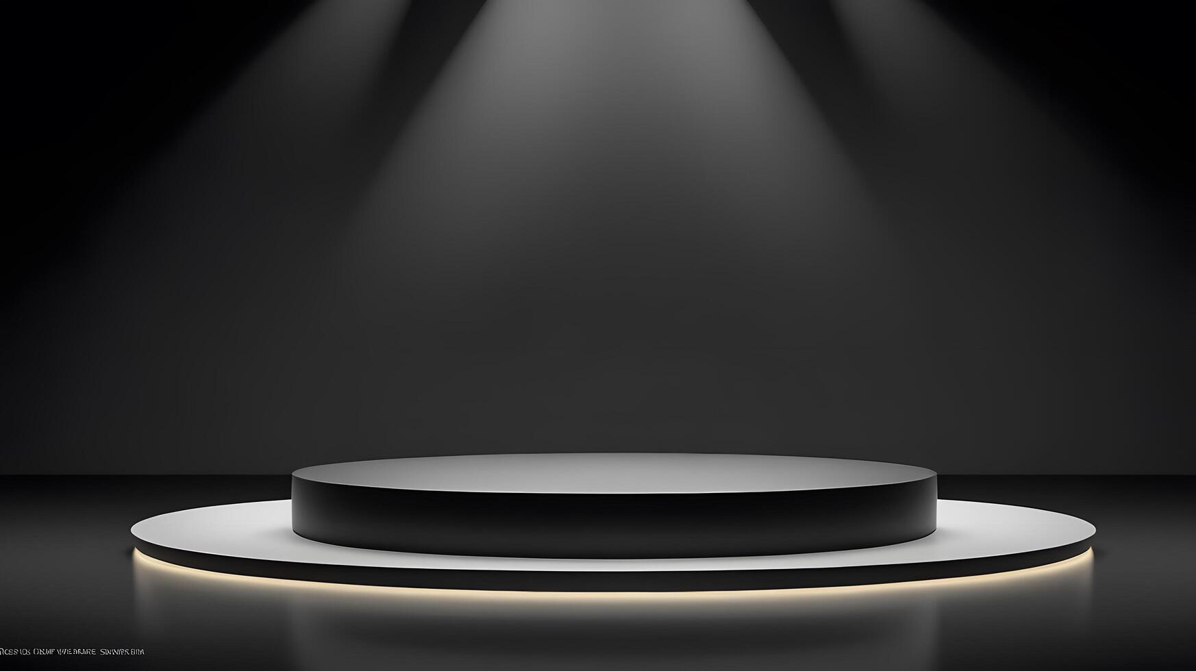 An empty podium with spotlight on it photo