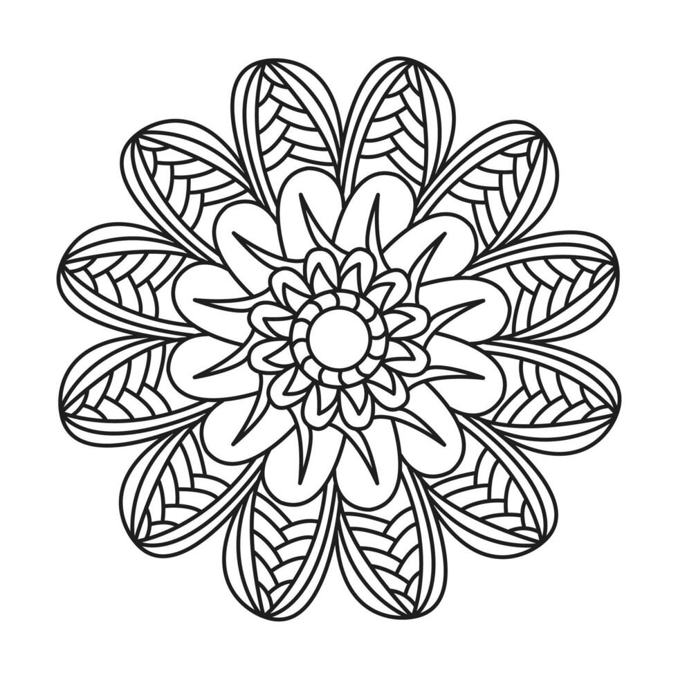 Simple Circular of mandala for Mehndi vector