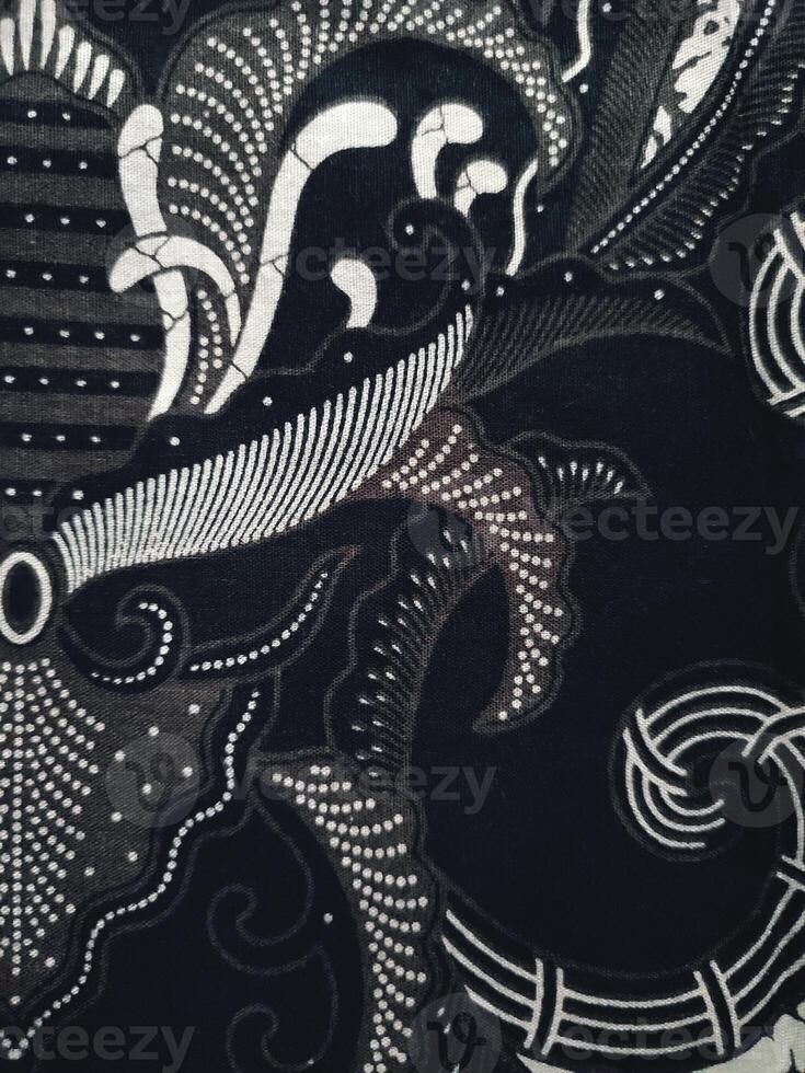 Beautiful Indonesian batik background and patterns covered with cultural motifs photo