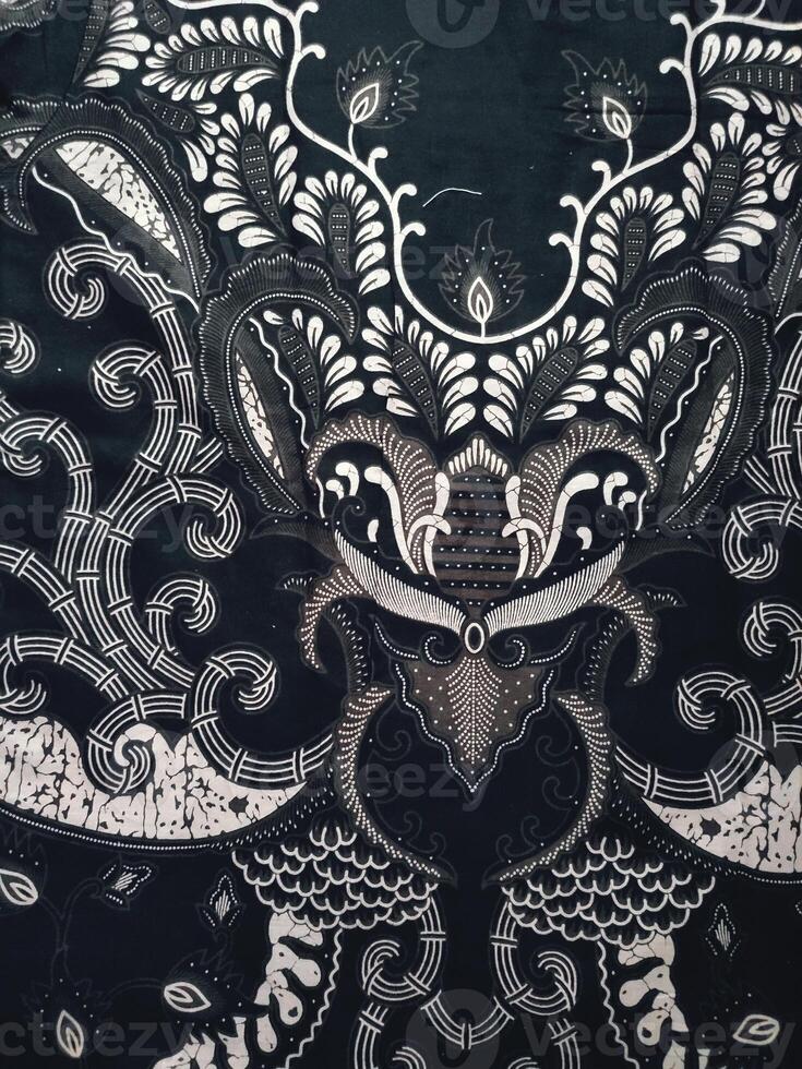 Beautiful Indonesian batik background and patterns covered with cultural motifs photo