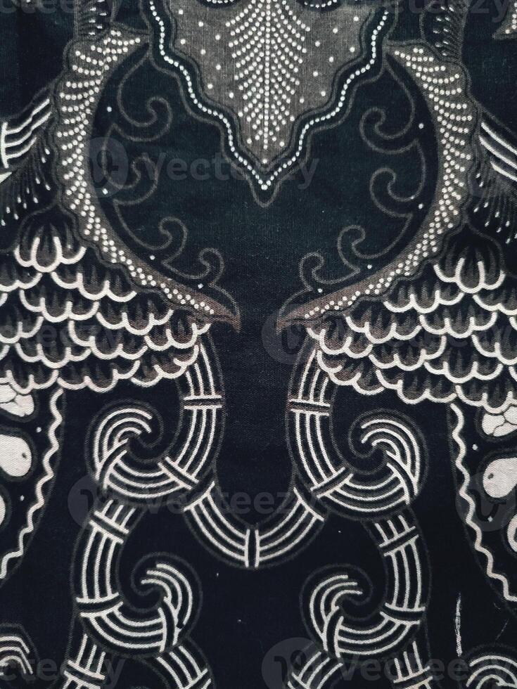 Beautiful Indonesian batik background and patterns covered with cultural motifs photo