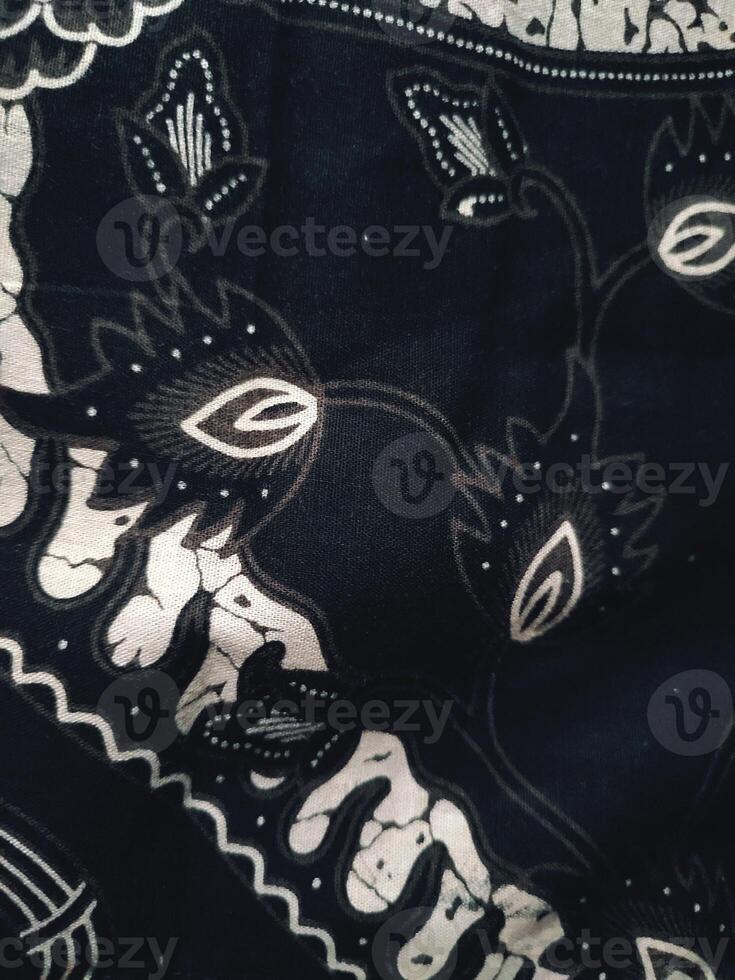 Beautiful Indonesian batik background and patterns covered with cultural motifs photo