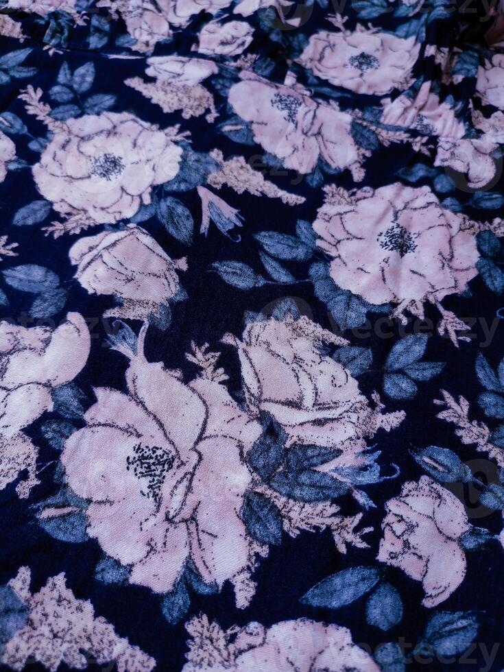 A series of abstract multi-colored rose flower patterns in medium color, rose material fabric solid photo