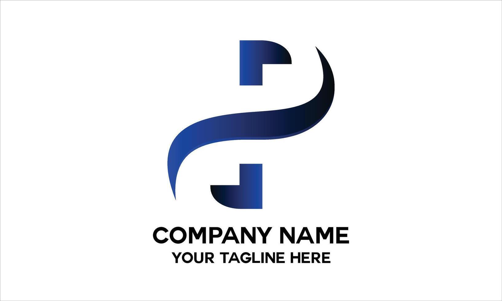 letter P blue color vector