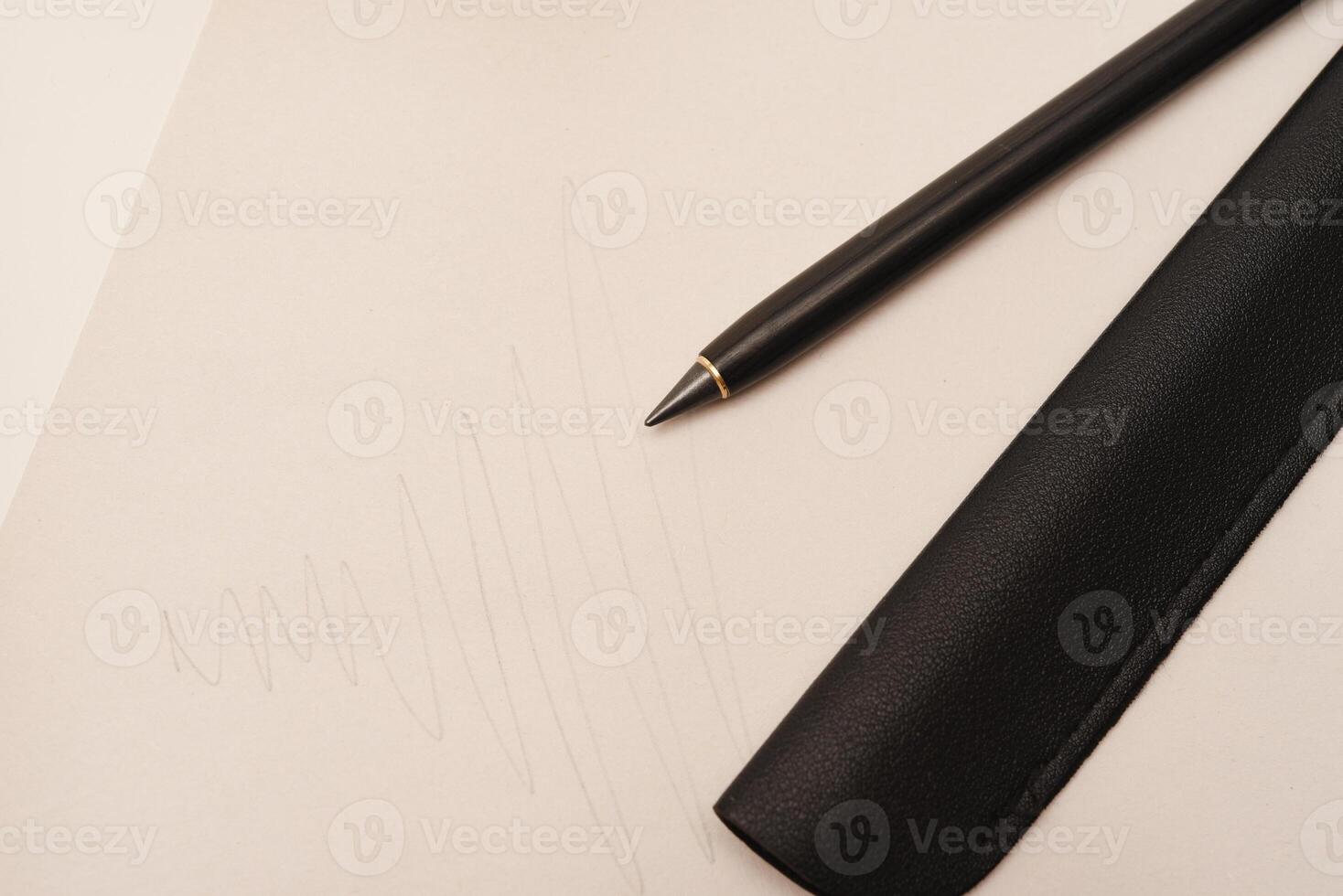 An eternal pencil on a white background. Pencils for writing. photo