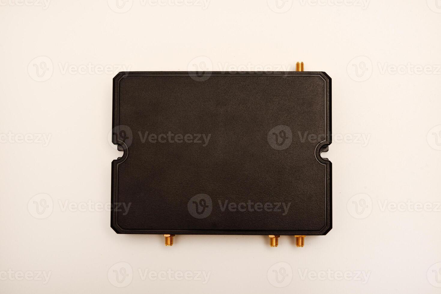 GSM modem. An Internet station with a SIM card. A black router on a white background. photo