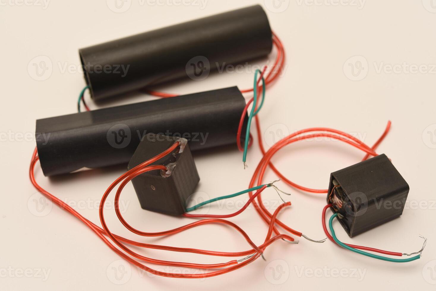 Portable high-voltage voltage generator. Radio components for electronics. photo