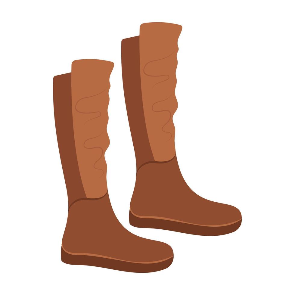 Fashionable and practical winter footwear ideal for frosty adventures vector