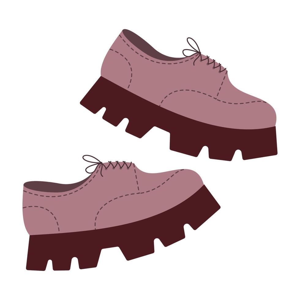 Flat design of winter footwear including shoes and boots vector