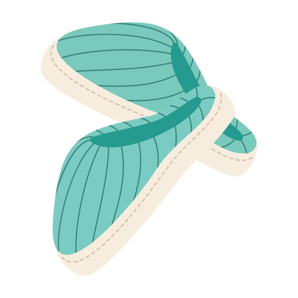 Soft warm house slippers for women and kids in a colorful cartoon style vector