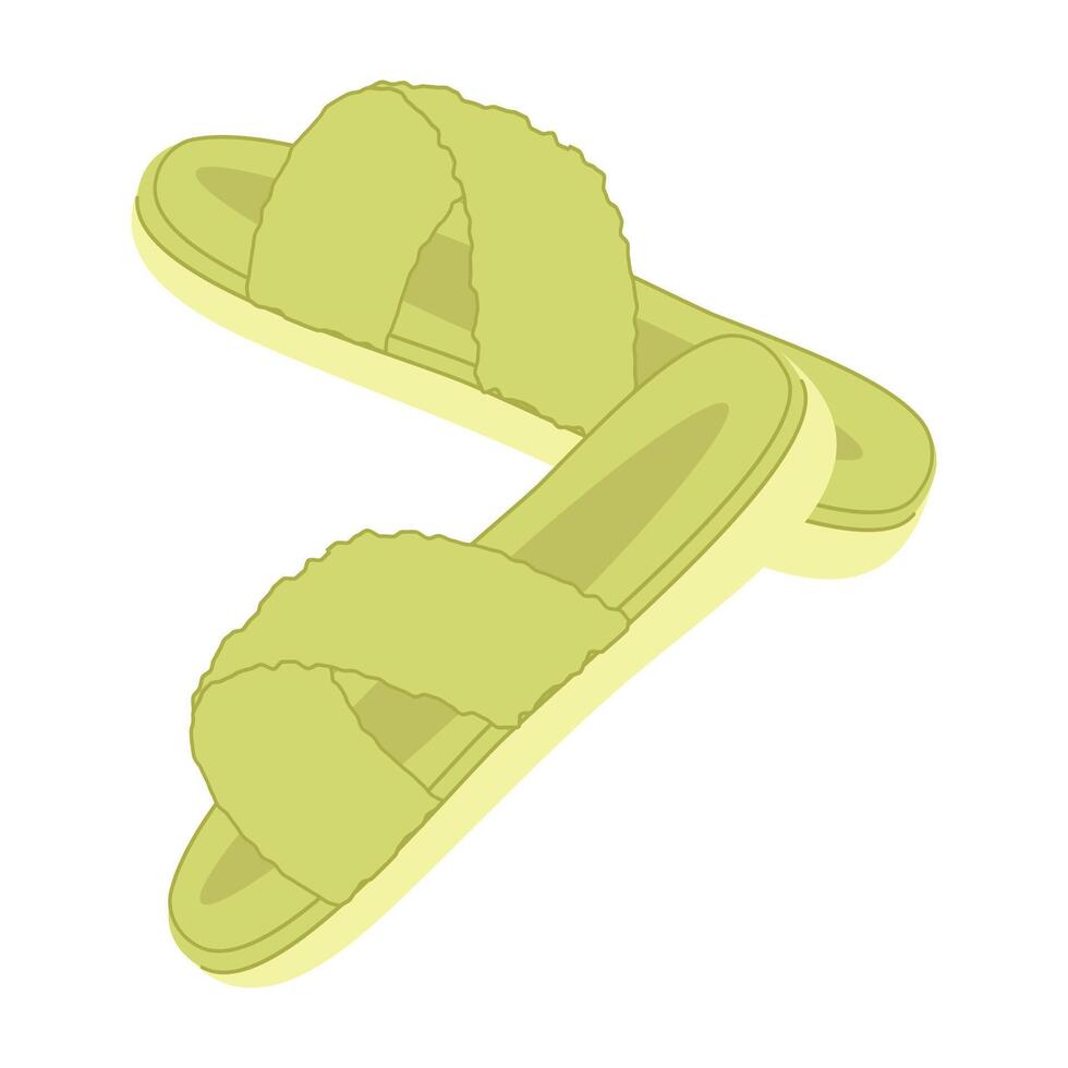 Cartoon colorful house slippers with cute animal designs and cozy style vector