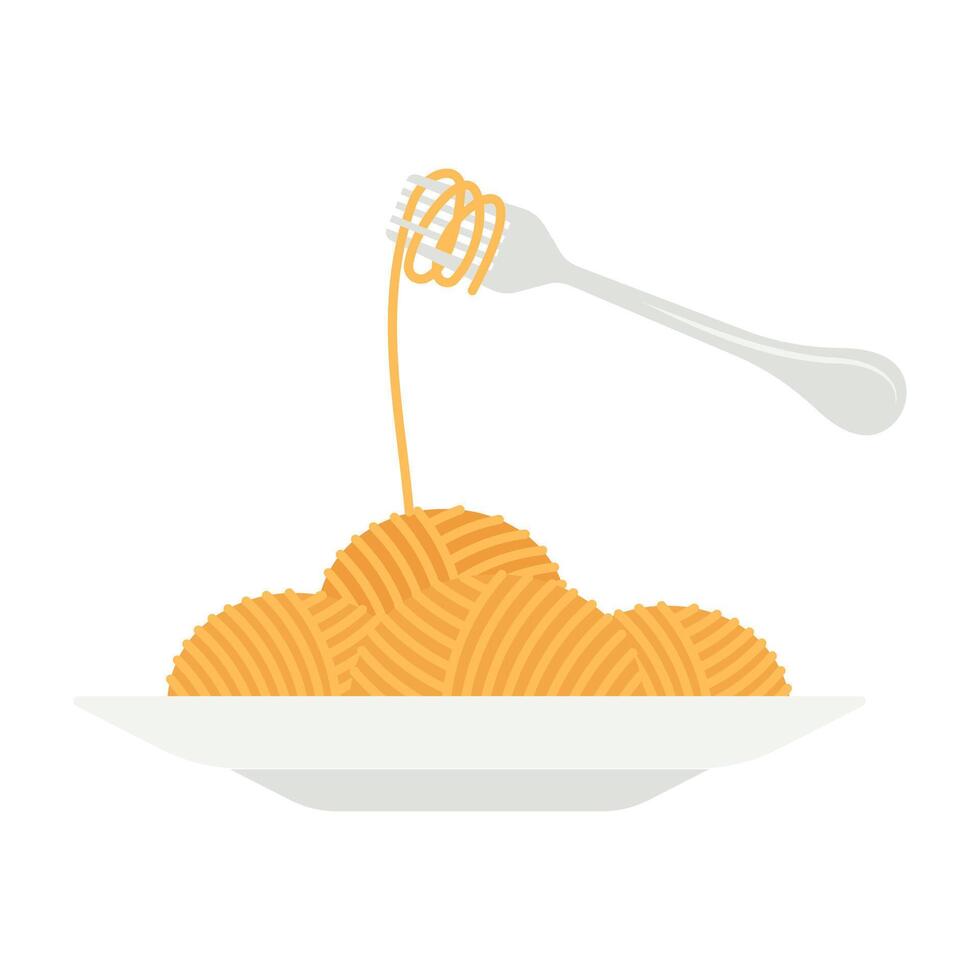 Flat Illustrated Pasta Variations. vector