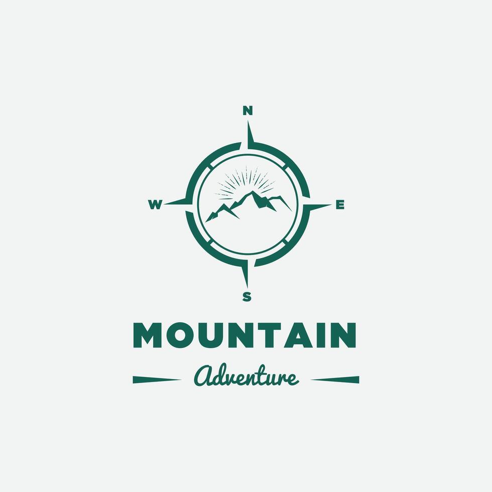 Mountains logo design template vector