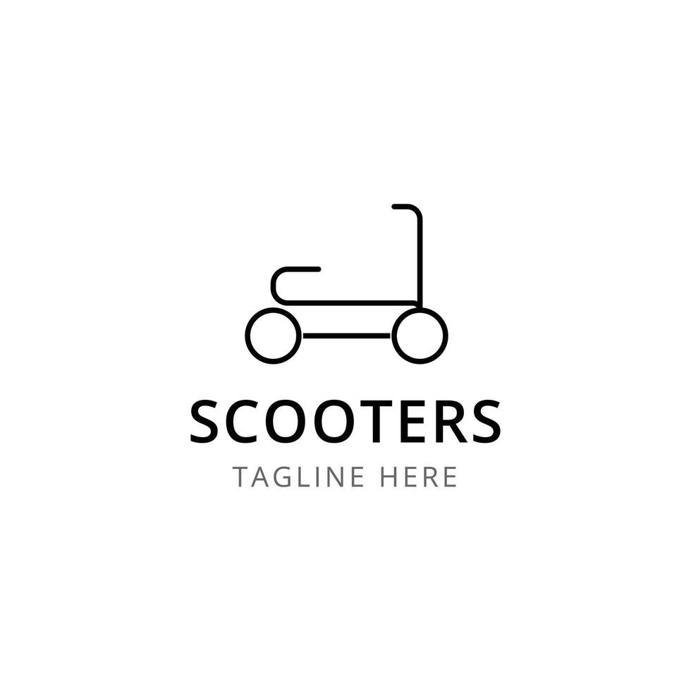 Scooters logo line template vector