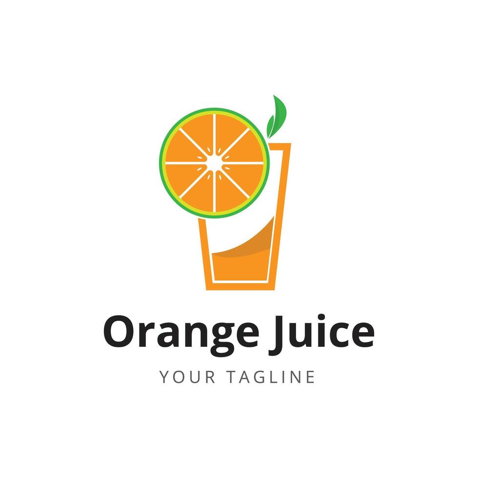 orange juice fruit logo juice illustration vector