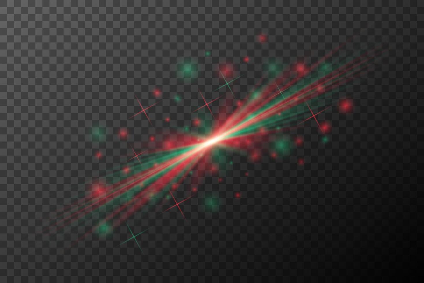a red and green light beam vector
