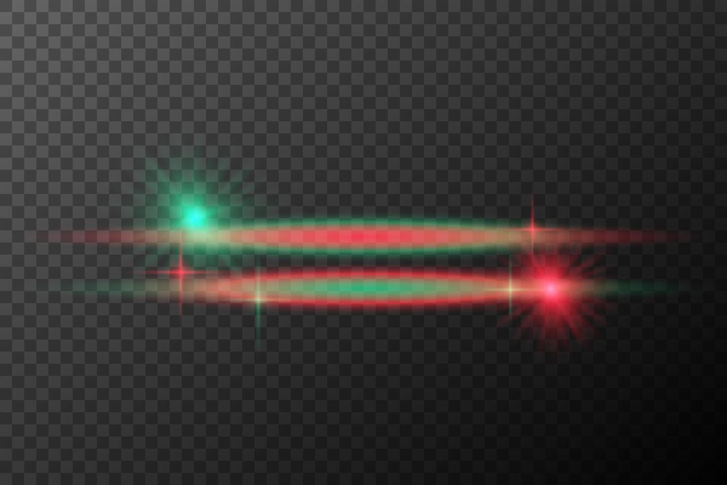 two red and green lights vector
