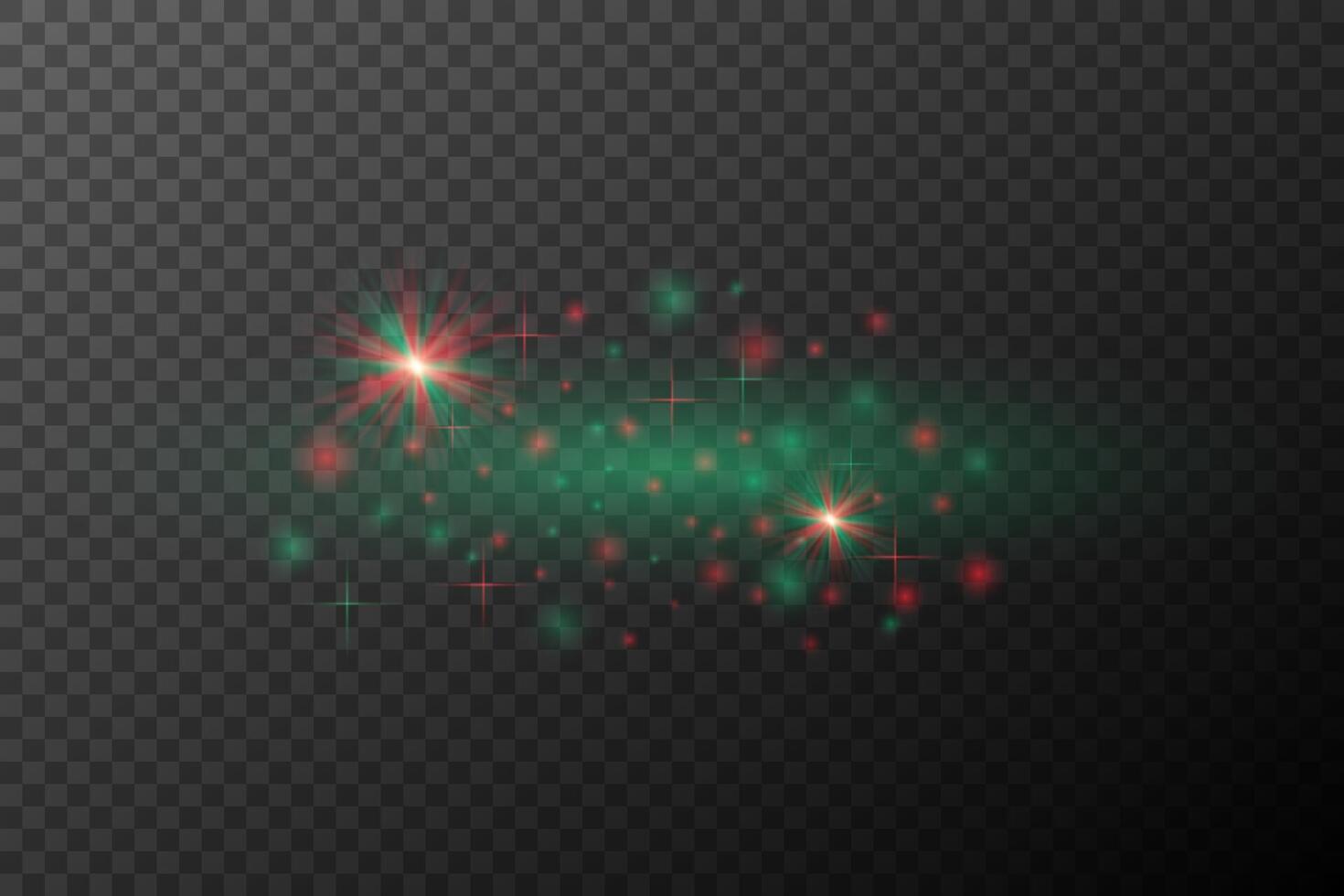 a glowing green and red star background vector