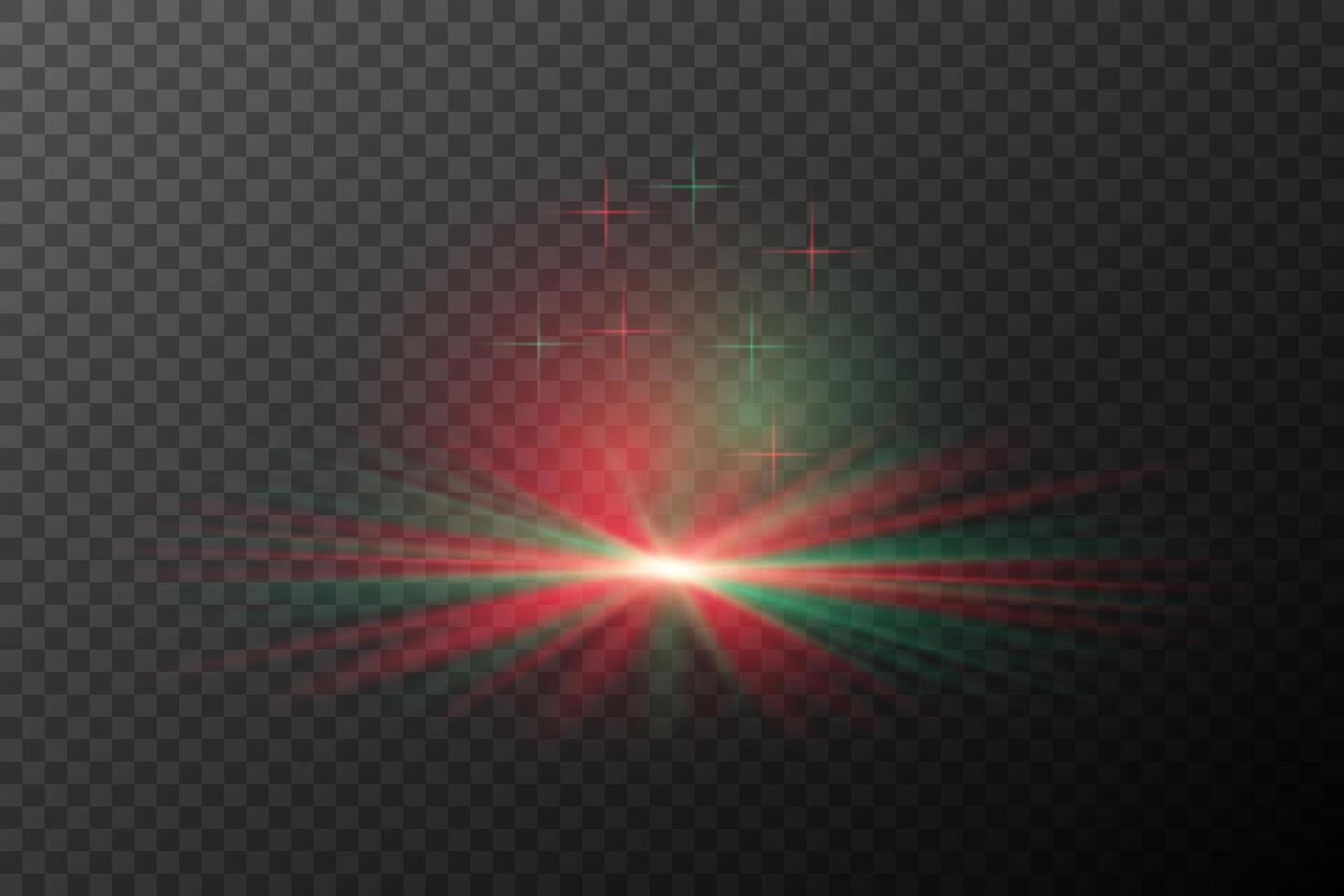 a red and green light on background vector