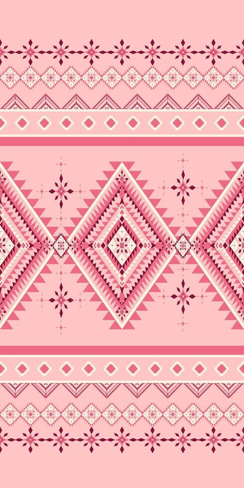 Pink embroidery Floral Sweet Nature Geometric illustration for print striped, ornament floral, pattern, design for wrapping, silk, scarf, background, textile, carpet, rug, texture, hand-draw vector