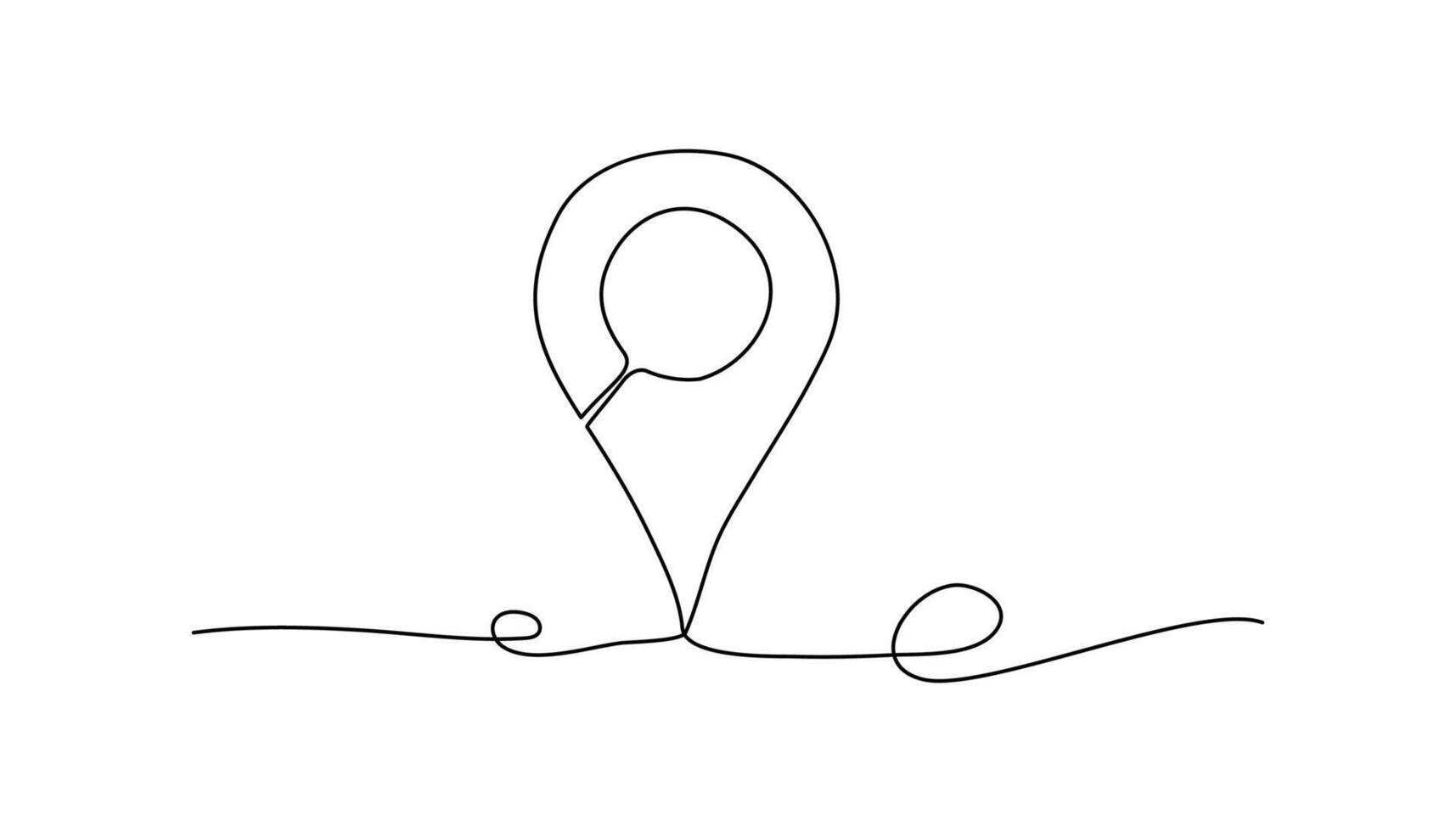 location continuous one line drawing illustration vector