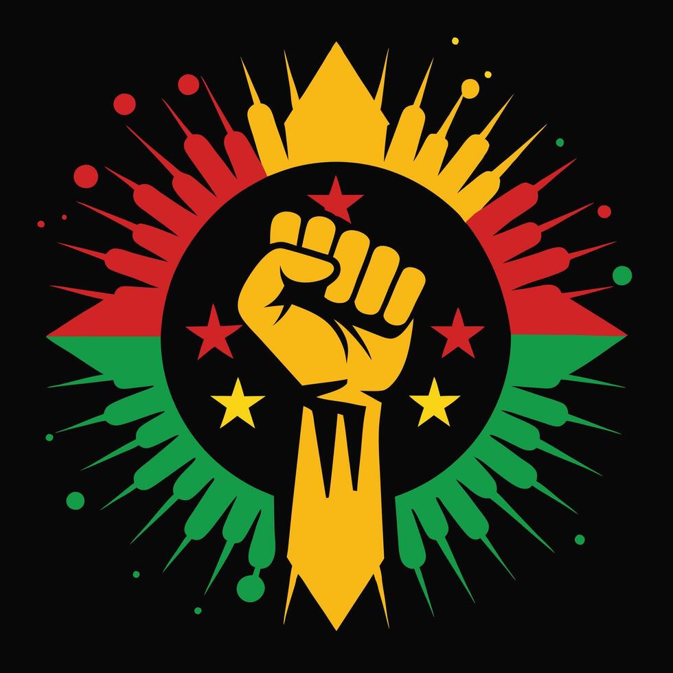 Black History Month Symbol Of Political Solidarity Designs vector