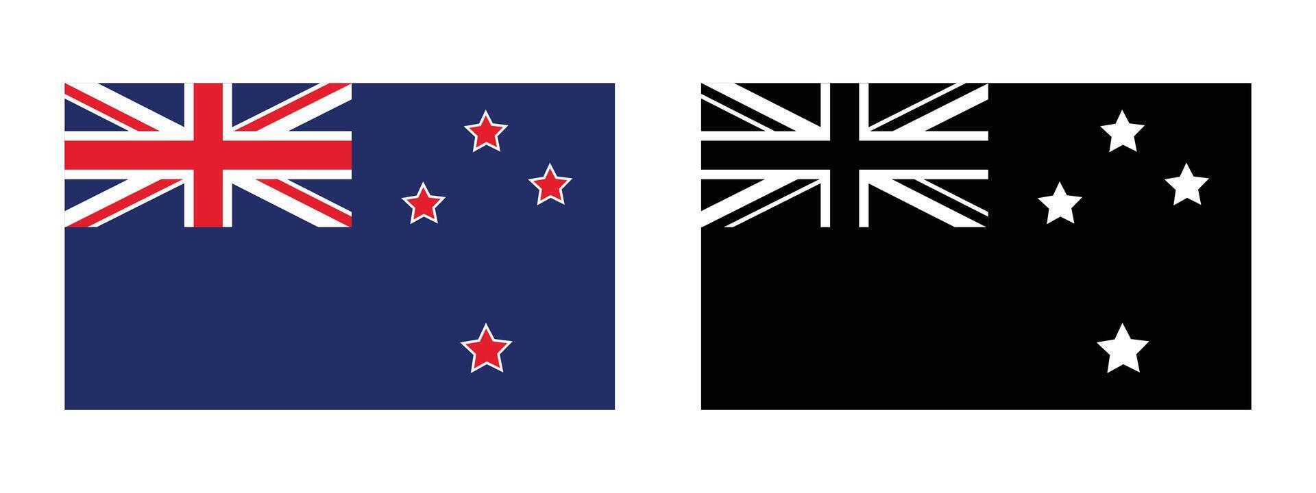 New Zealand Flag . Flag of New Zealand country. Republic Of New Zealand Flag Icon . vector