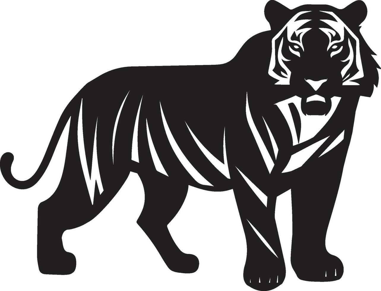 A Tiger a colouring book for kids vector