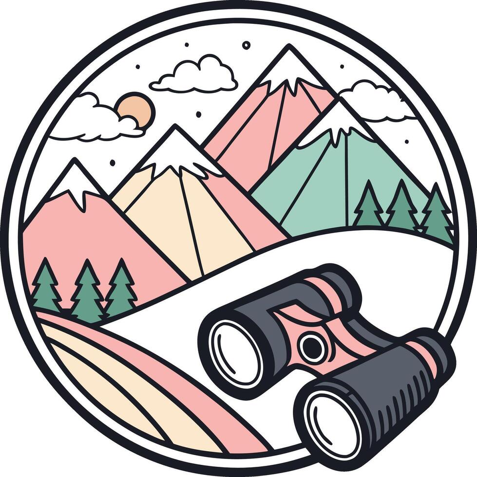Mountain view logo vector