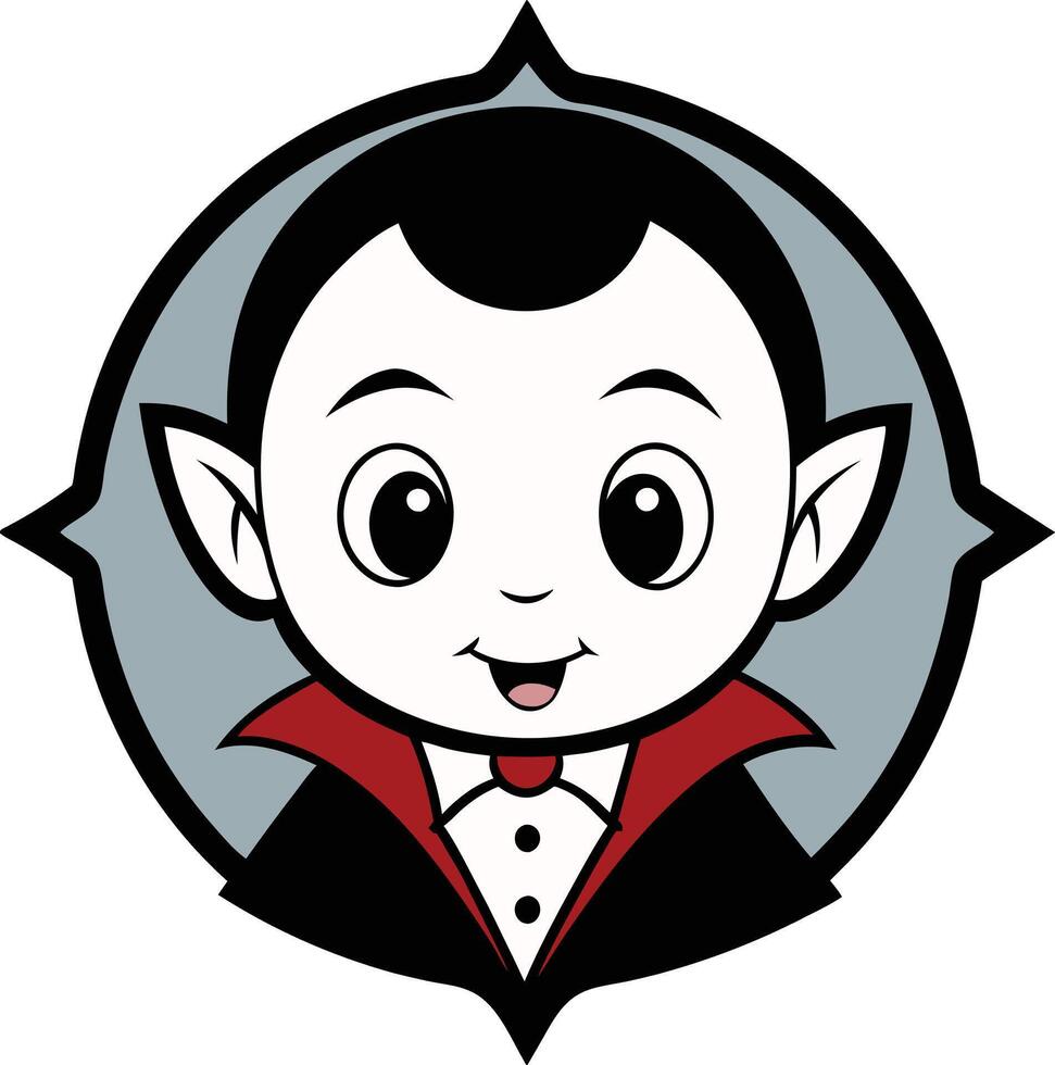 A cartoon vampire with a red cape and black tuxedo vector
