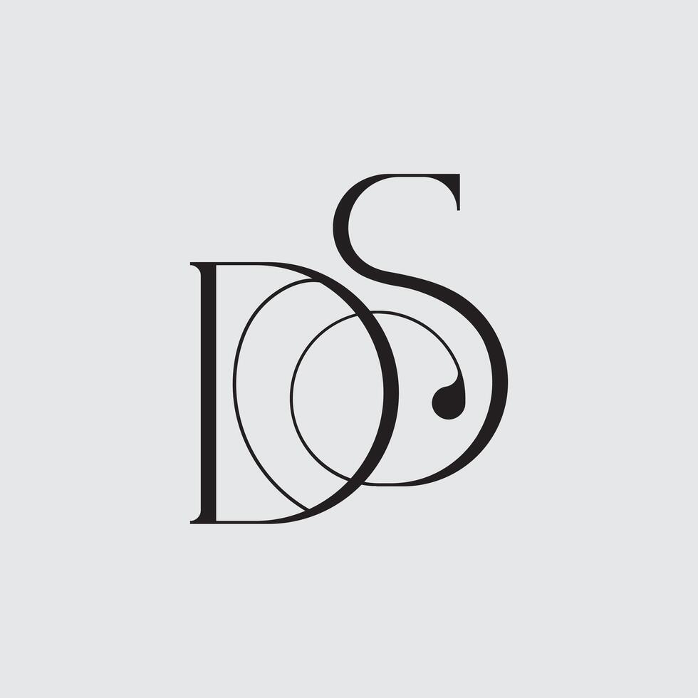 Initial letter logo design DS vector