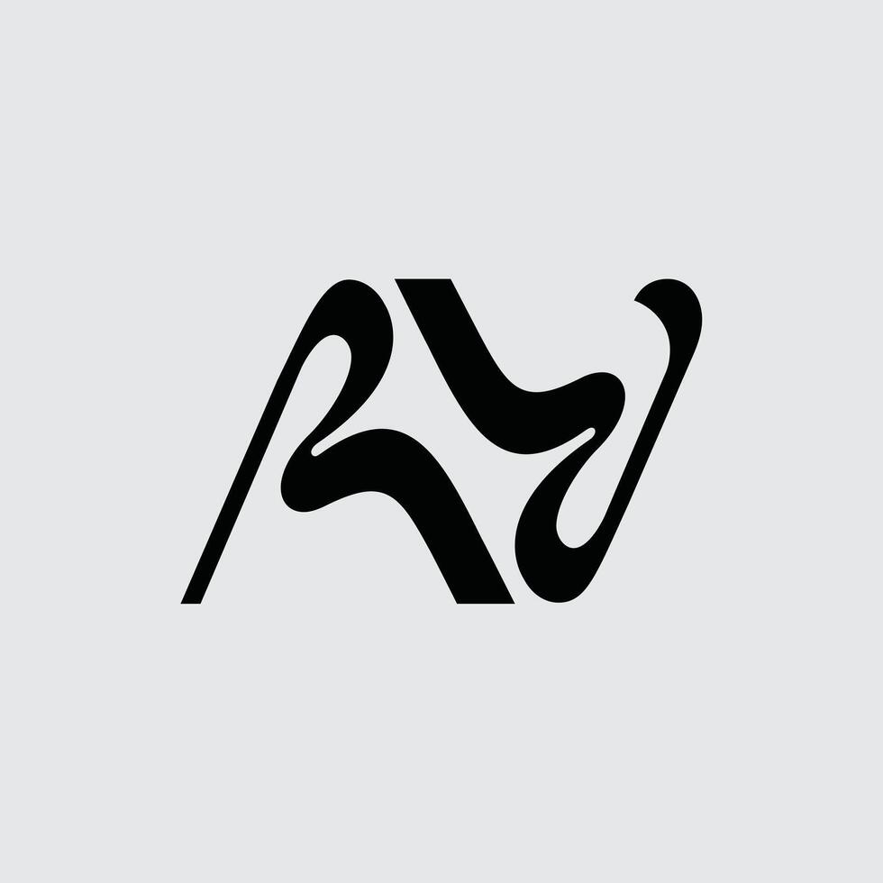 Initial letter logo design AV vector