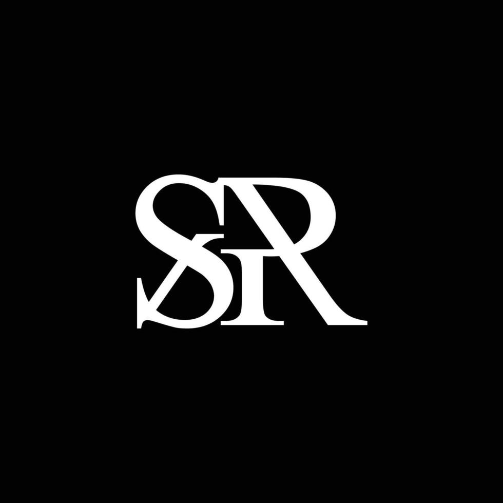 Initial letter SR logo design vector