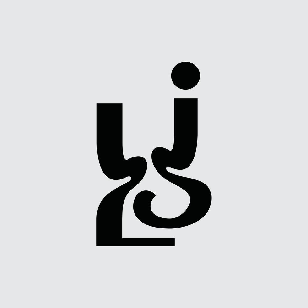 Initial letter Lj logo design vector