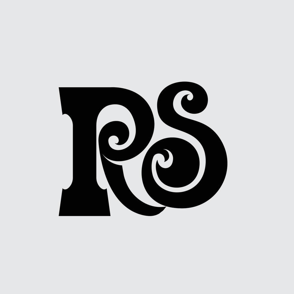 Initial letter RS logo design vector