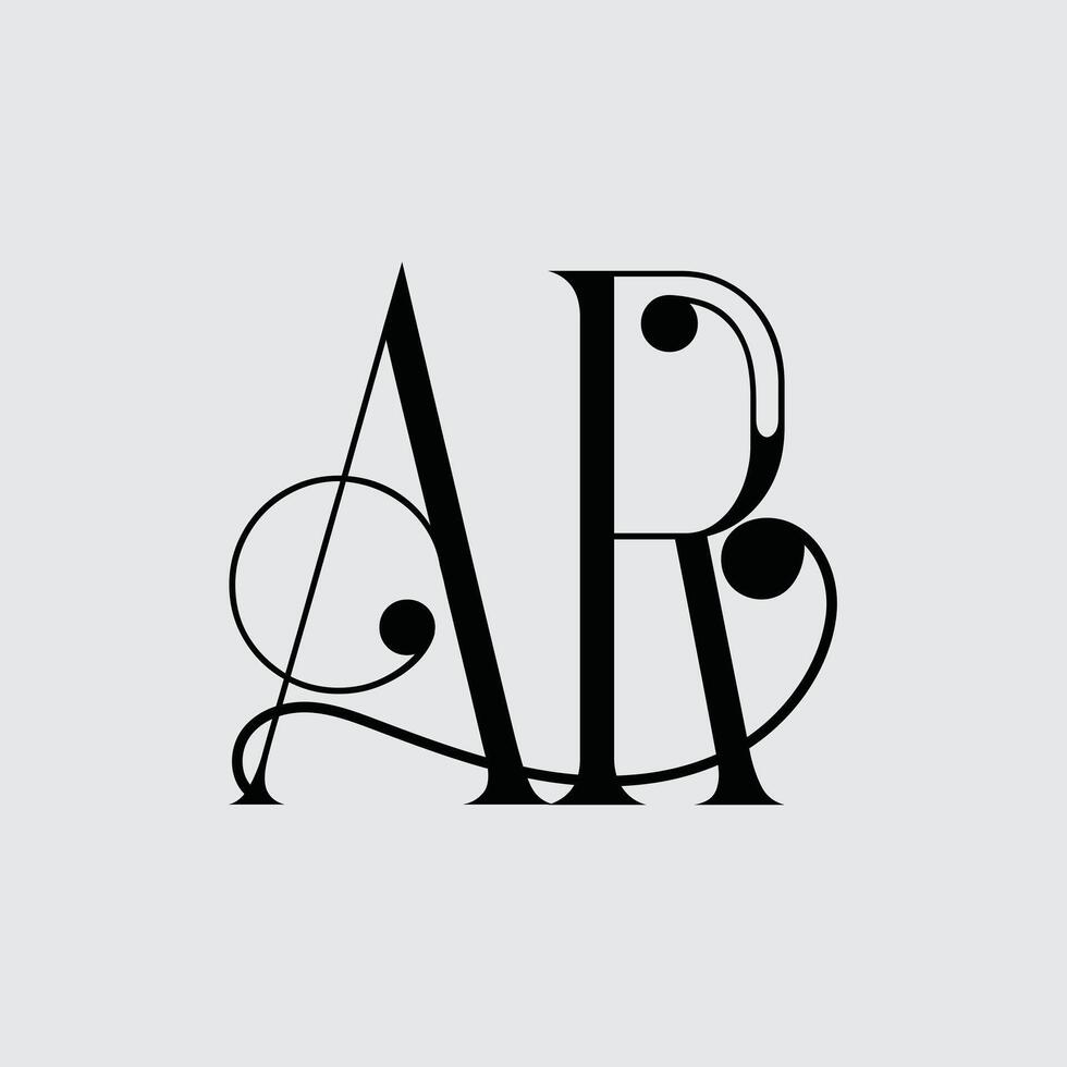 Initial letter AR logo design vector