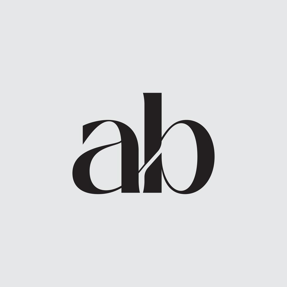 Initial letter ab logo design vector