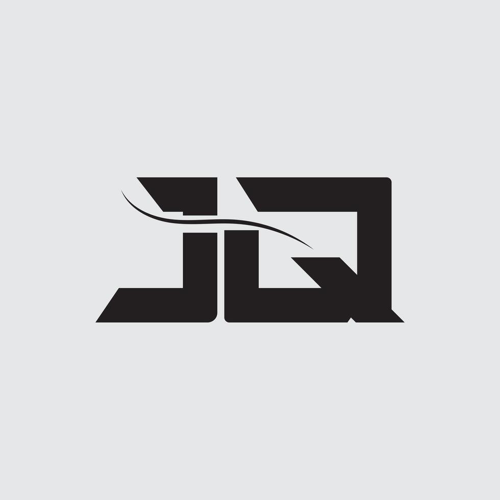 Initial letter JQ logo design vector