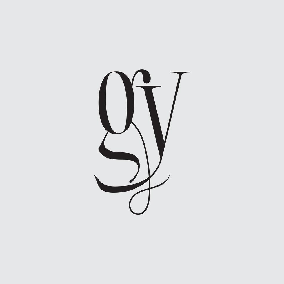 Initial letter gy logo design vector