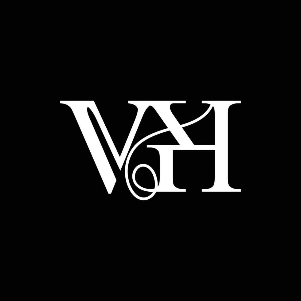 Initial letter VH logo design vector