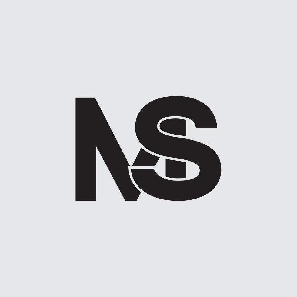 Initial letter MS logo design vector