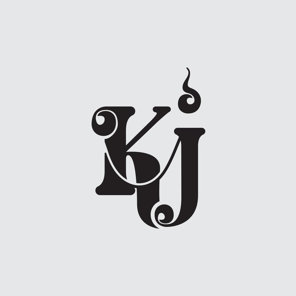 Initial letter Kj logo design vector