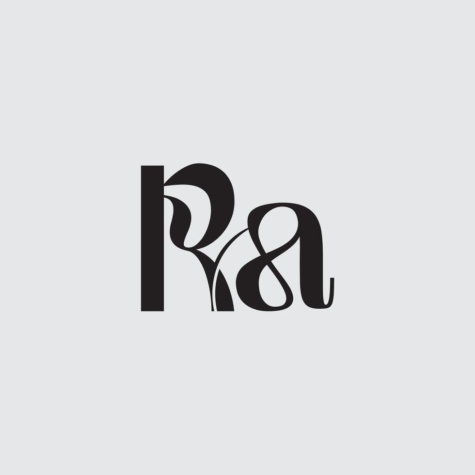 Initial letter Ra logo design vector