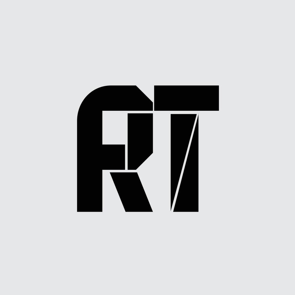 Initial letter RT logo design vector