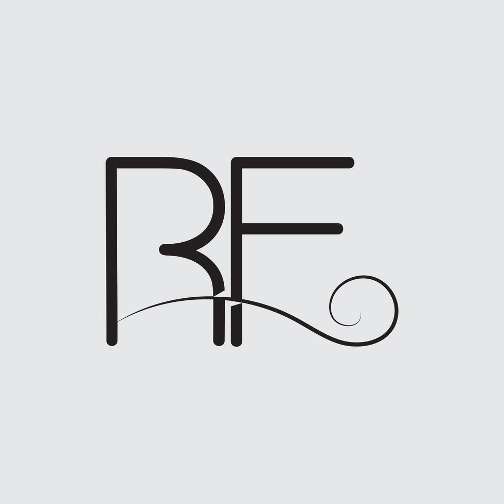 Initial letter RF logo design vector